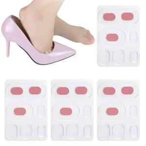 24 Pcs Self Adhesive Corn Pads Latex Foam Corn Cushions Clear Callus Pads Gel Heel Liners for Women Men Relieve Shoe Friction Feet Sore