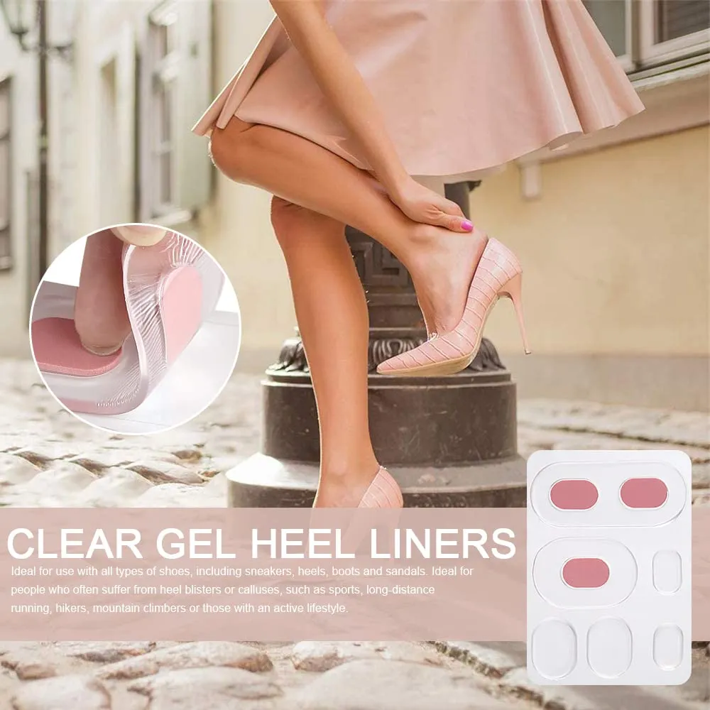 24 Pcs Self Adhesive Corn Pads Latex Foam Corn Cushions Clear Callus Pads Gel Heel Liners for Women Men Relieve Shoe Friction Feet Sore