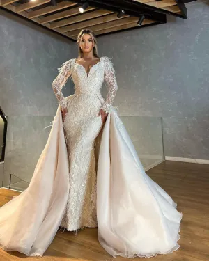 Aleena 2 in 1 Real Work  Wedding Dress