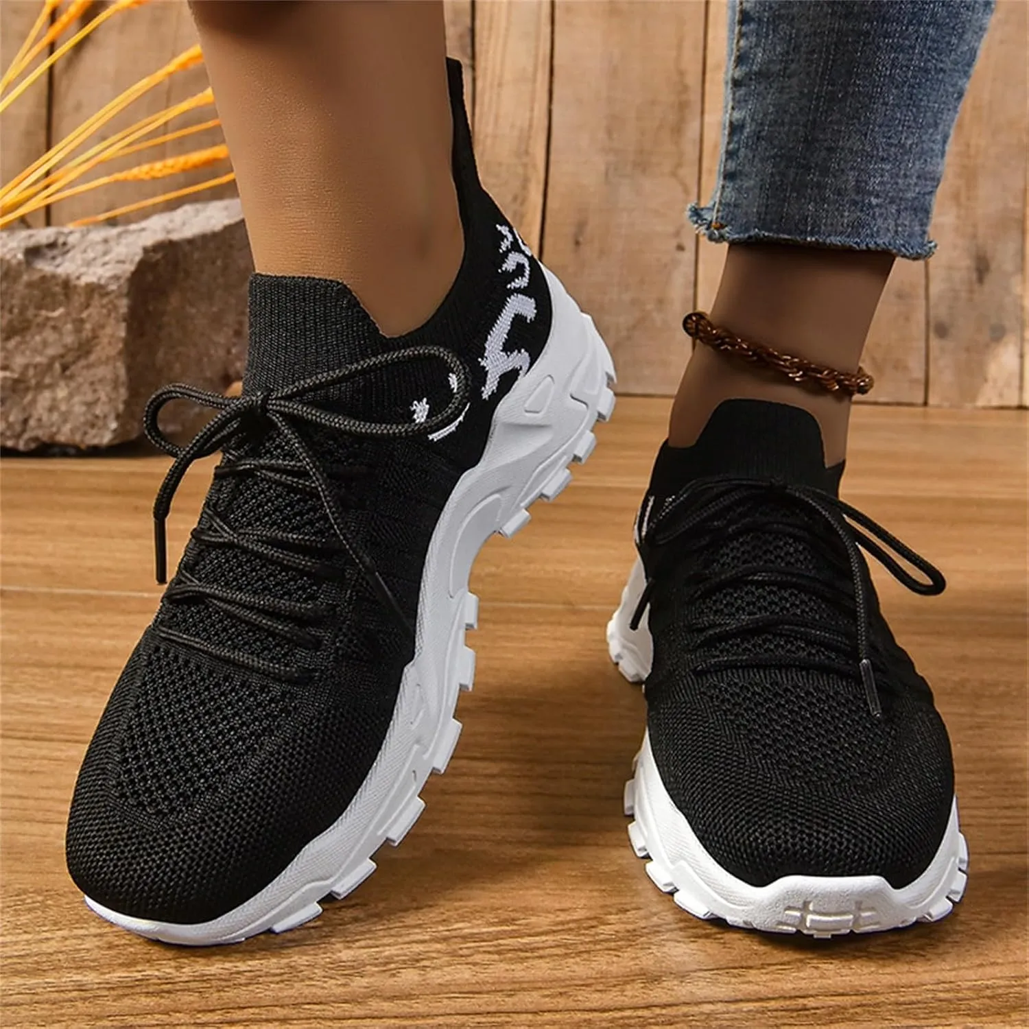 Athletic Shoes for Women Platform Breathable Mesh Sneakers Casual Comfortable Non Slip Summer Walking Sport Shoes