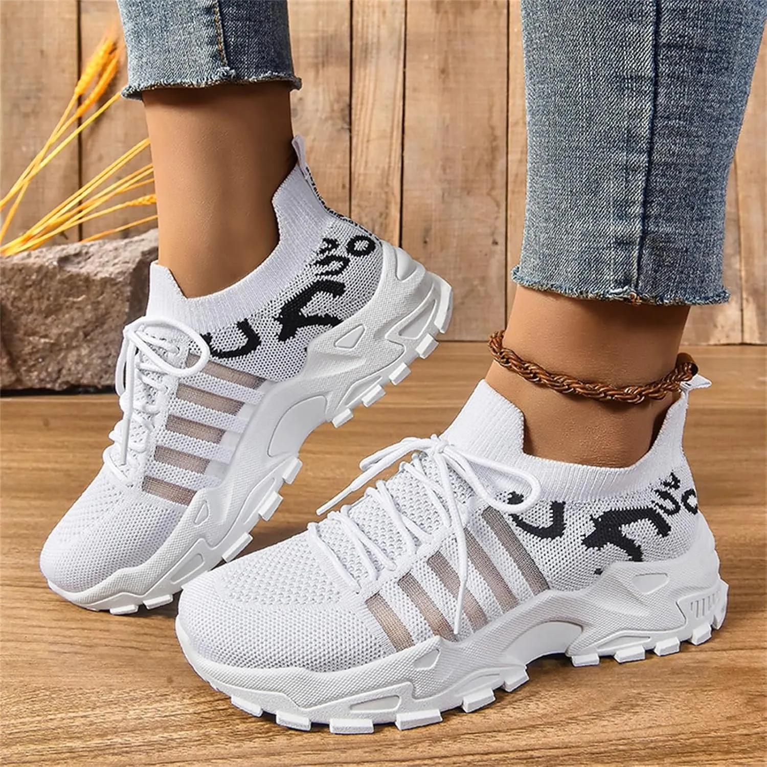 Athletic Shoes for Women Platform Breathable Mesh Sneakers Casual Comfortable Non Slip Summer Walking Sport Shoes