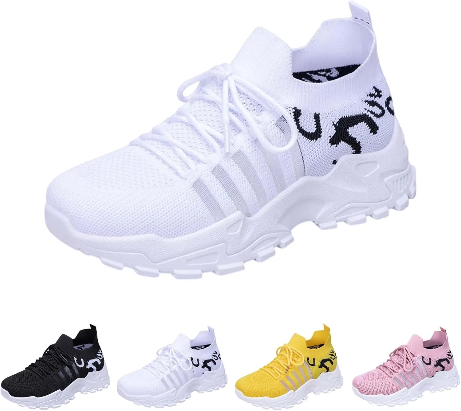 Athletic Shoes for Women Platform Breathable Mesh Sneakers Casual Comfortable Non Slip Summer Walking Sport Shoes