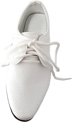 Boys Derb Leather Dress Shoes Pointed Toe Oxford Lce Up Part Performance Prom British Style Footwear for Kids