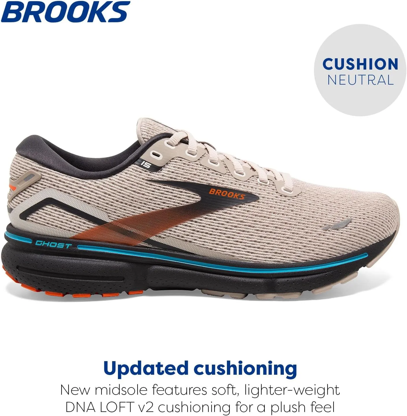 Brooks Men's Ghost 15 Neutral Running Shoe