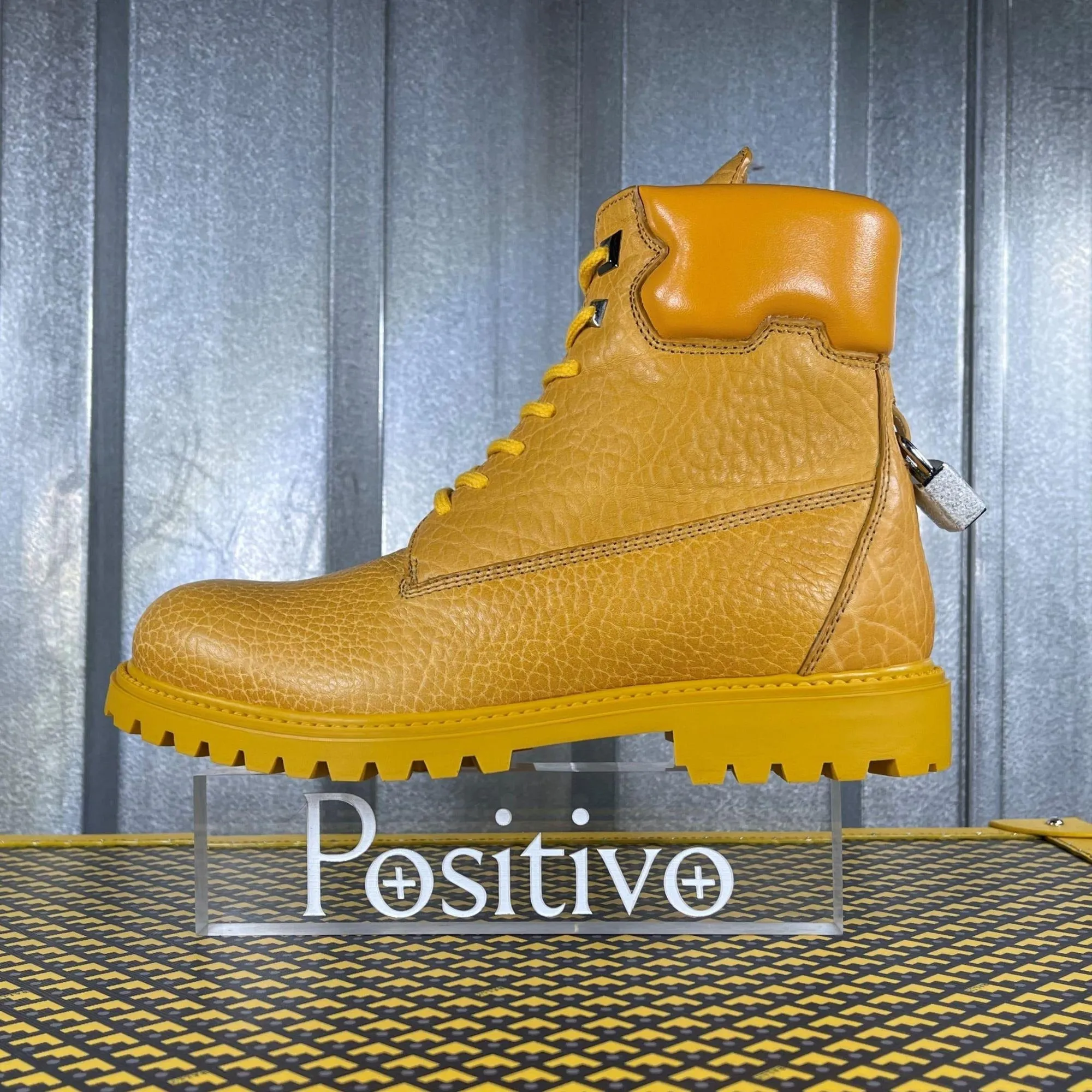 Buscemi Site Boot Yellow Leather Boots