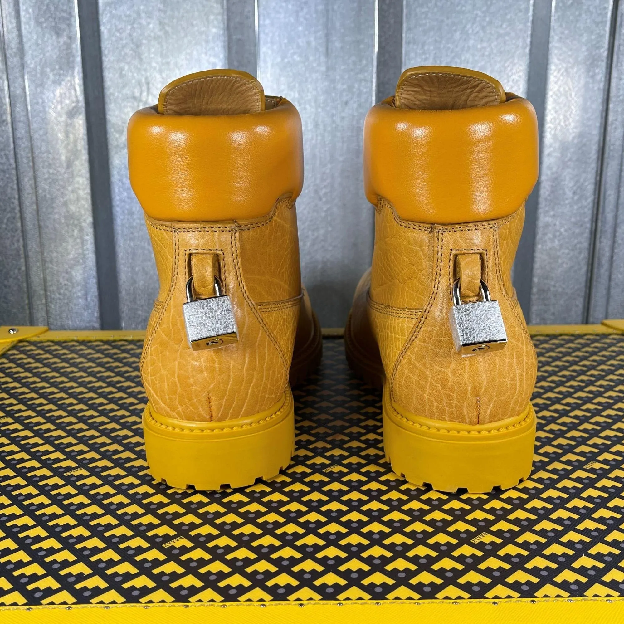 Buscemi Site Boot Yellow Leather Boots