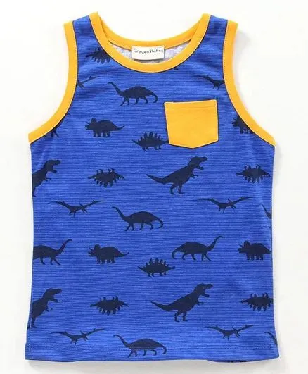 Dinosaur Printed Tshirt - Blue