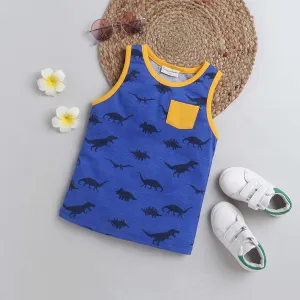Dinosaur Printed Tshirt - Blue