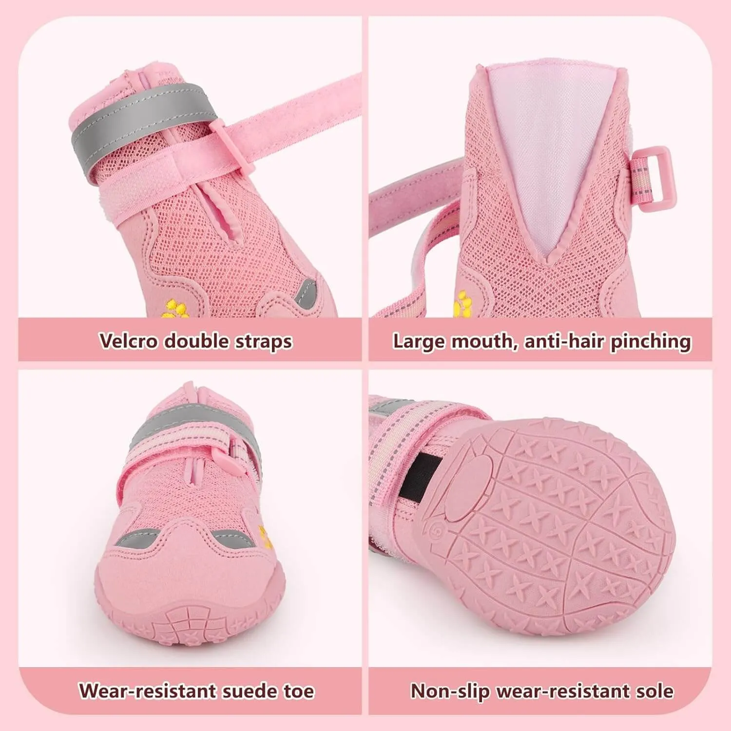 Dog Shoes, FISHOAKY Dog Shoes for Large Dogs)