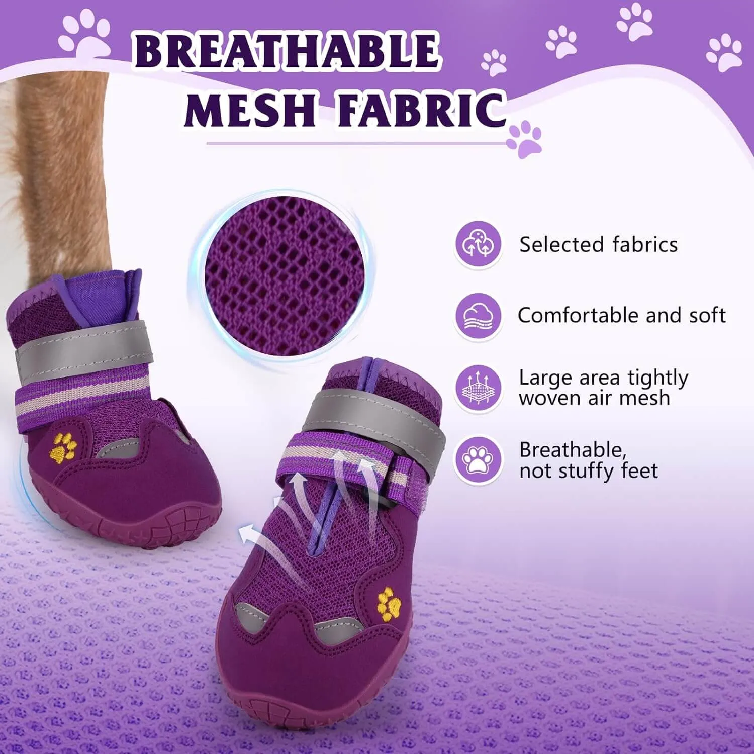 Dog Shoes, FISHOAKY Dog Shoes for Large Dogs)