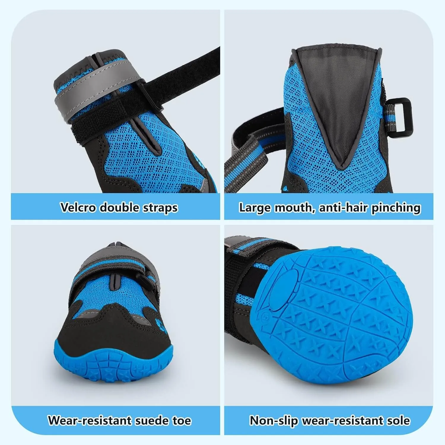 Dog Shoes, FISHOAKY Dog Shoes for Large Dogs)