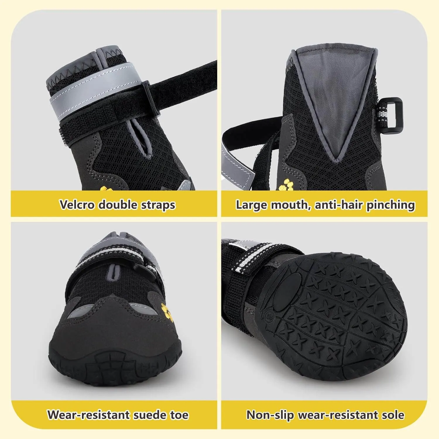 Dog Shoes, FISHOAKY Dog Shoes for Large Dogs)