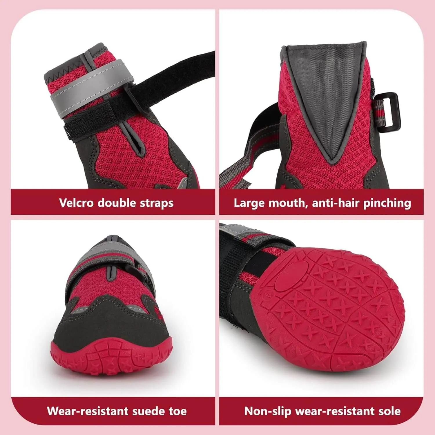Dog Shoes, FISHOAKY Dog Shoes for Large Dogs)