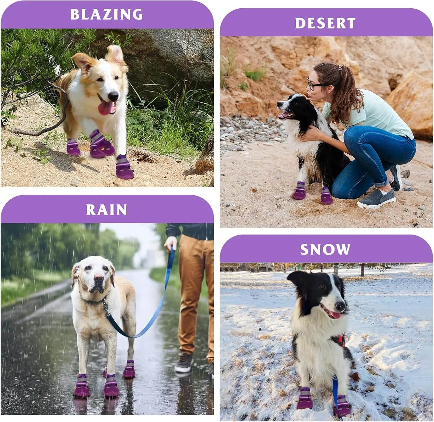 Dog Shoes, FISHOAKY Dog Shoes for Large Dogs)