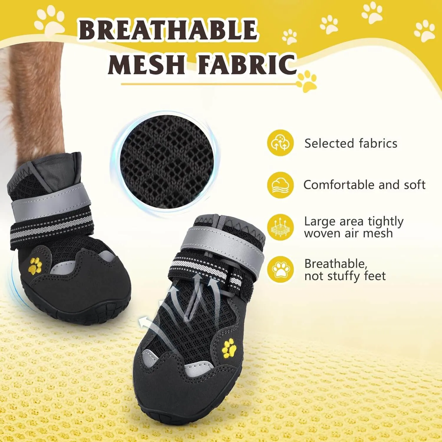 Dog Shoes, FISHOAKY Dog Shoes for Large Dogs)