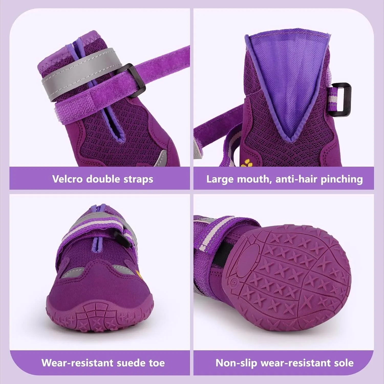 Dog Shoes, FISHOAKY Dog Shoes for Large Dogs)