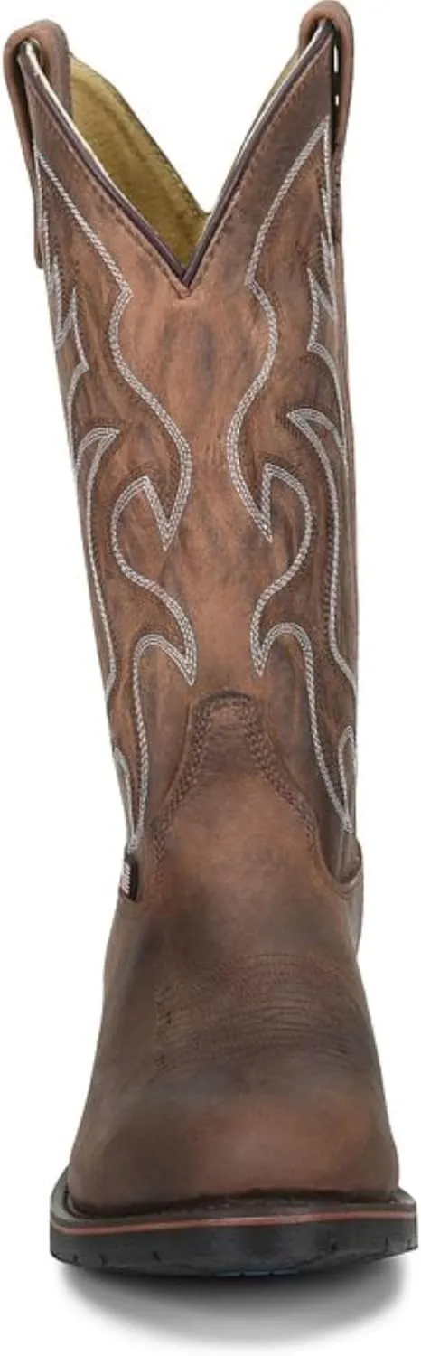 Double-H Robert Steel Toe Work Boots for Men - Leather Lining with PermaFresh Cushioned Insole, Oil-Resistant AG7 Heel Outsole, Made in USA
