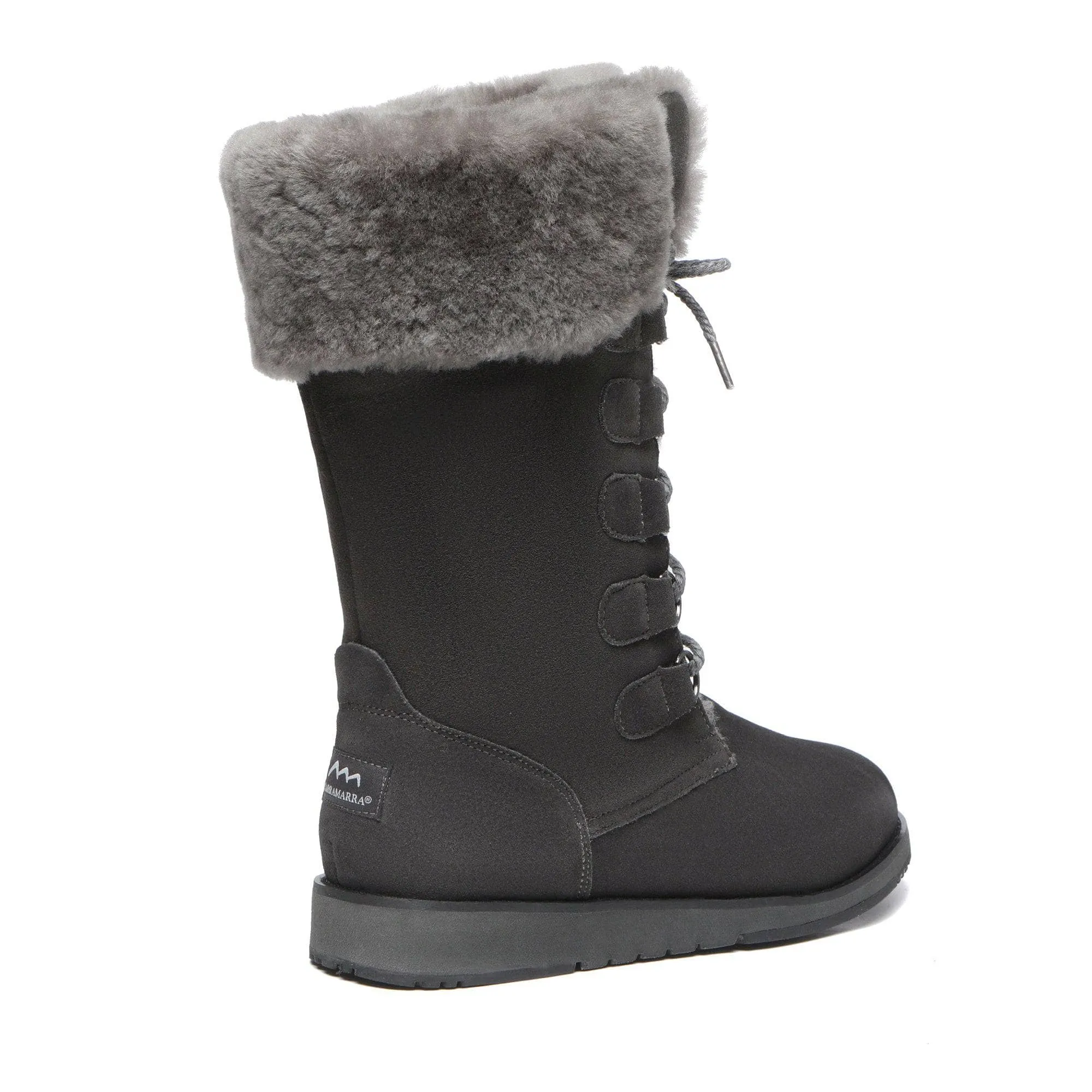 Ellena Lace Up Sheepskin Boots
