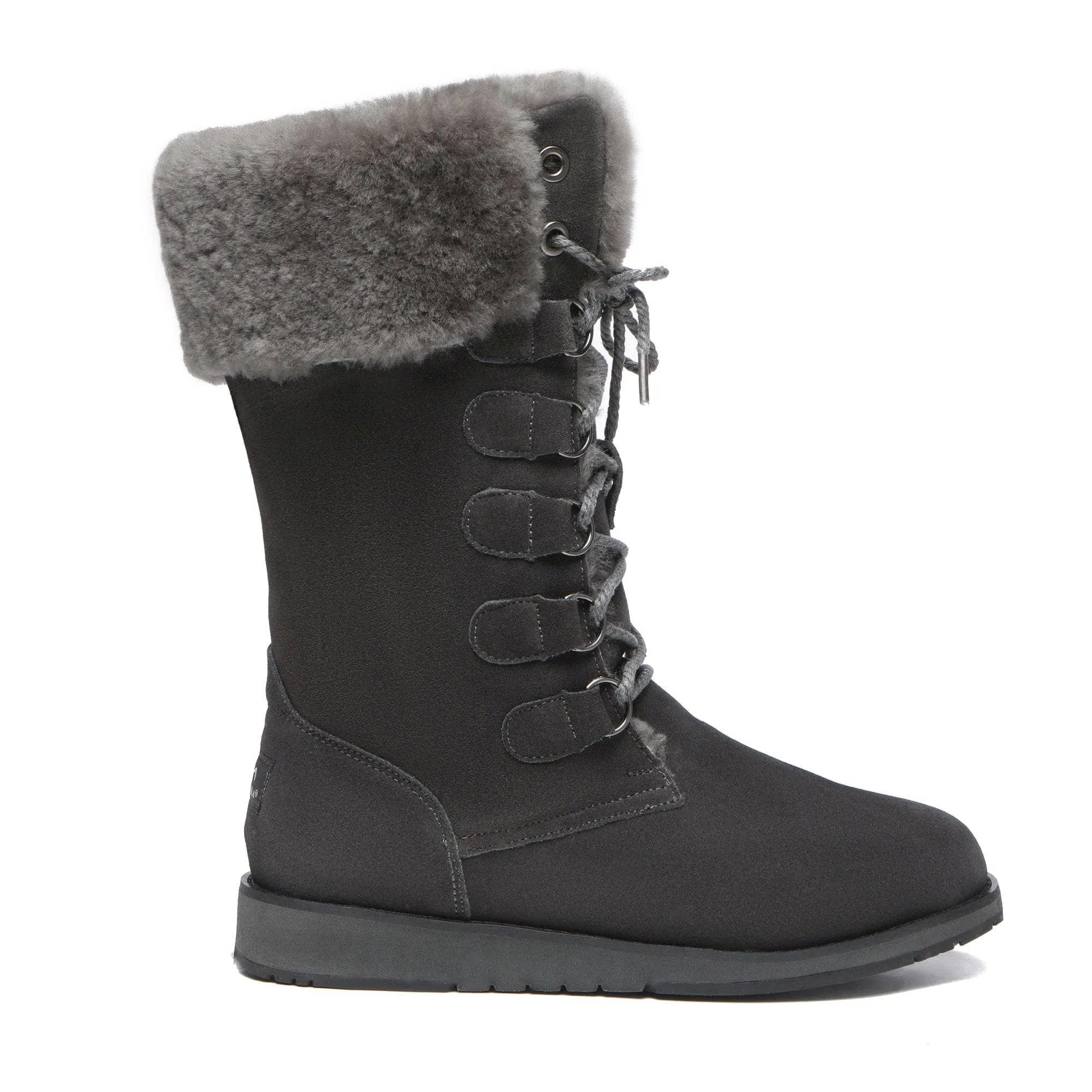 Ellena Lace Up Sheepskin Boots