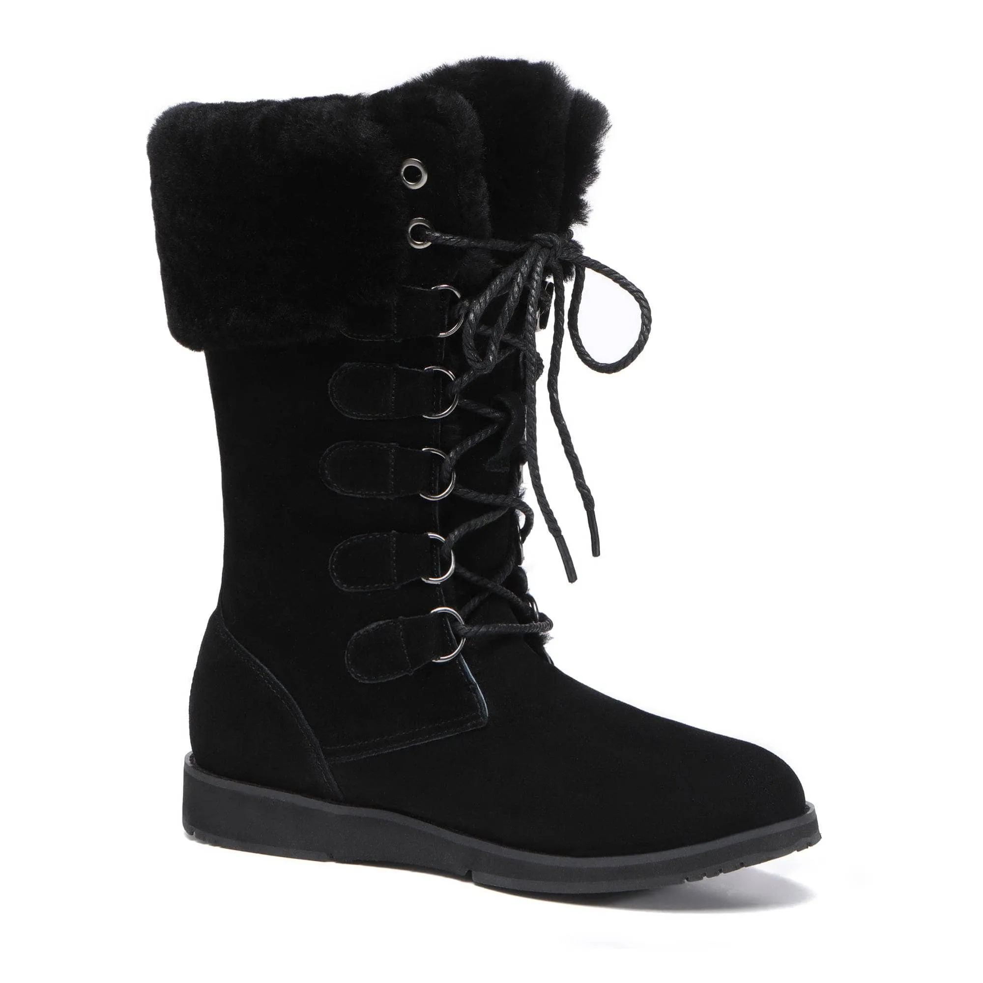Ellena Lace Up Sheepskin Boots