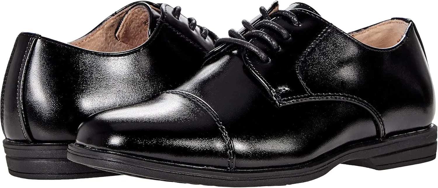 Florsheim Rolan Cap Toe Oxford Little Boy Dress Shoes  Leather Upper and Lining  Memory Foam Footbed