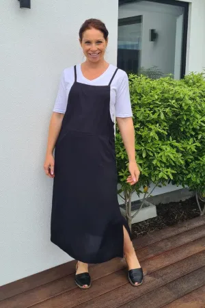 Freez Apron Dress Black