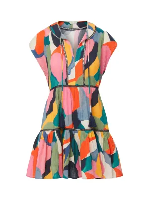 Gari Dress In Carta Colorblock