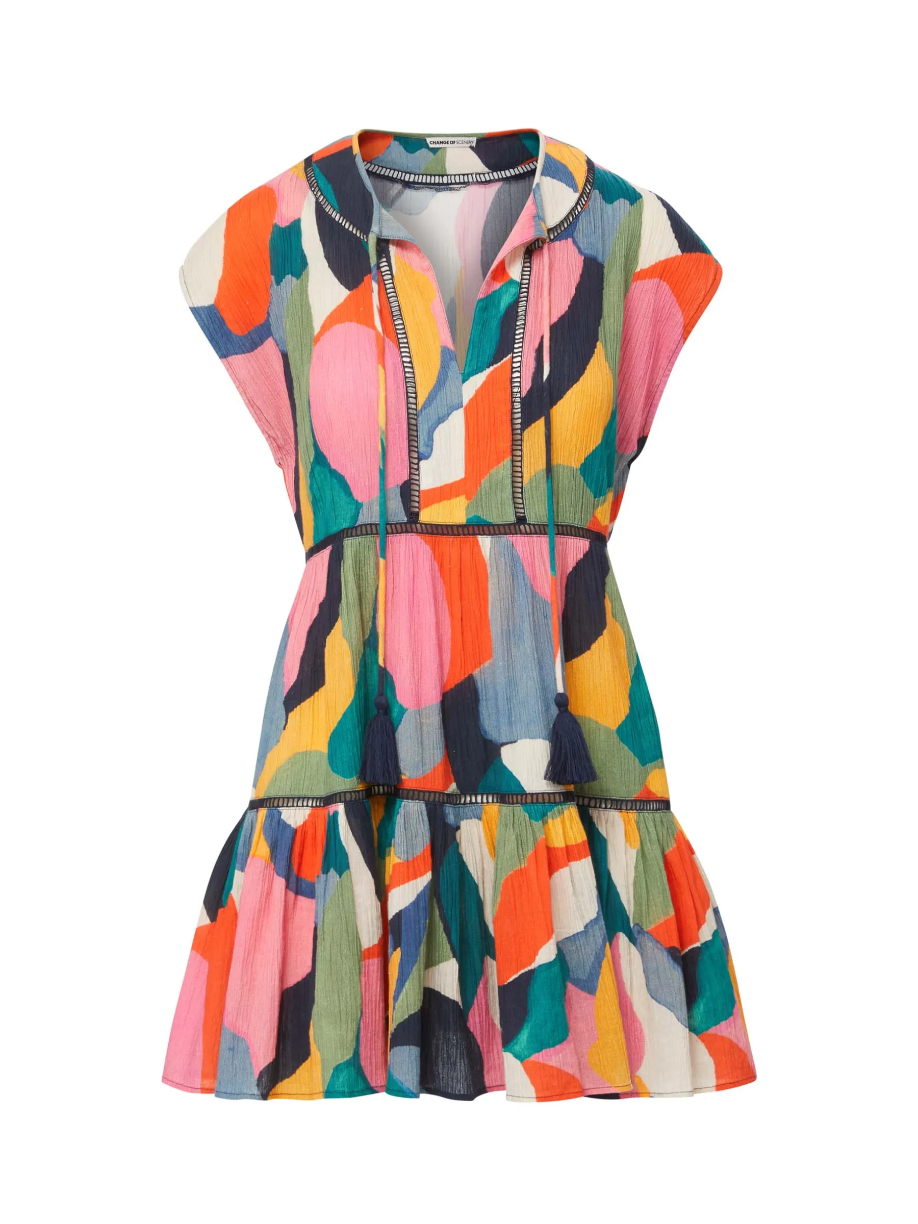 Gari Dress In Carta Colorblock