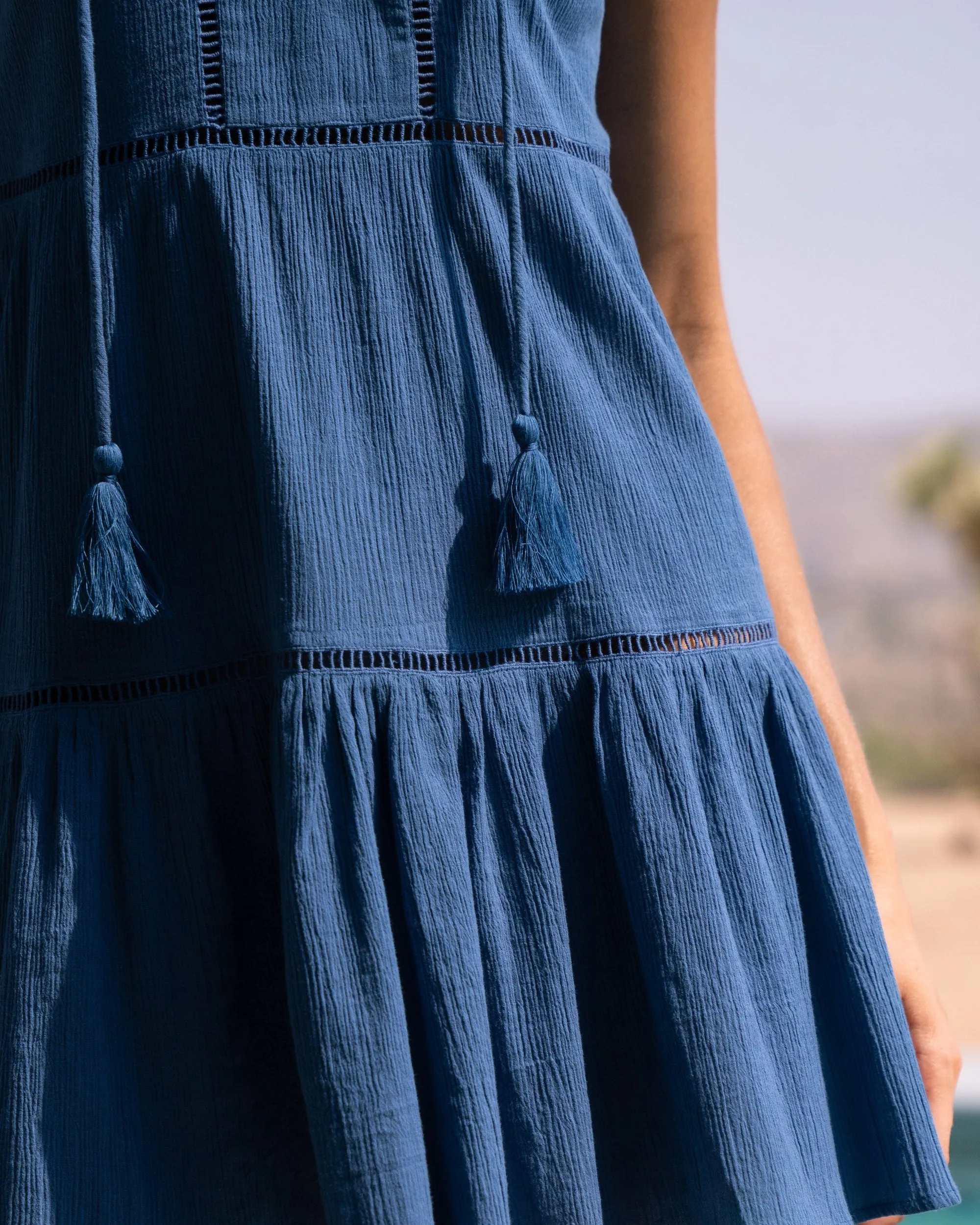 Gari Dress In Steel Blue
