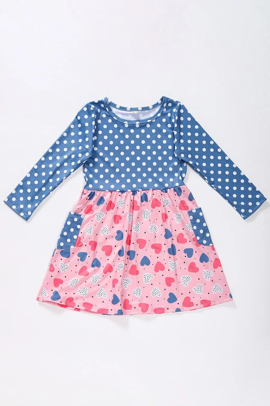 Girls Polka Dots and Hearts Dress