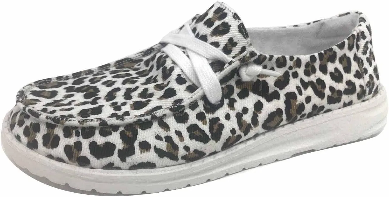 Gypsy Jazz Cheetah Leopard Print Womens Slip On Loafers Sneakers