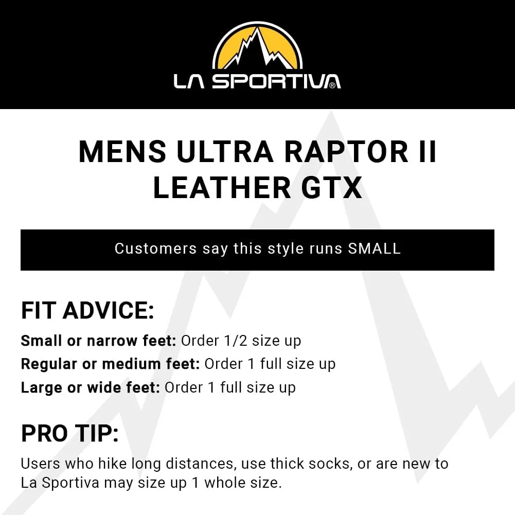 La Sportiva Mens Ultra Raptor II Leather GTX Hiking Shoes