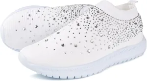 Lausiuoe Sneakers For Women Walking Shoes Comfortable Sock Sneakers Mesh Slip On Air Cushion Platform Loafers