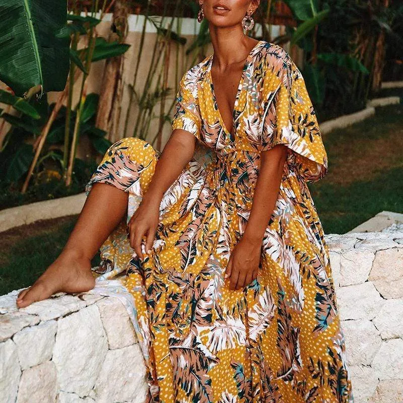 Meadow Boho Floral Maxi Dress
