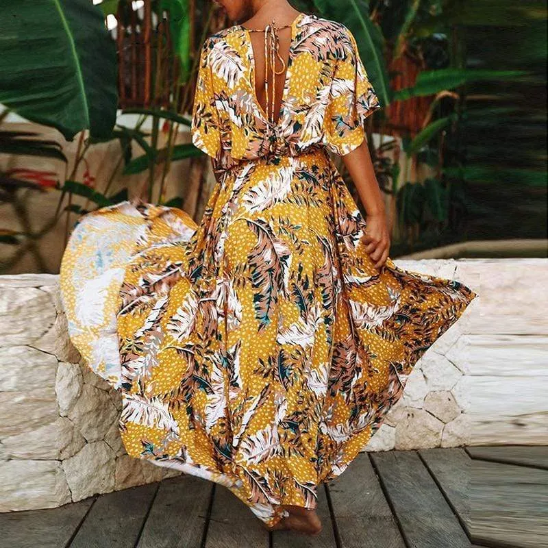 Meadow Boho Floral Maxi Dress