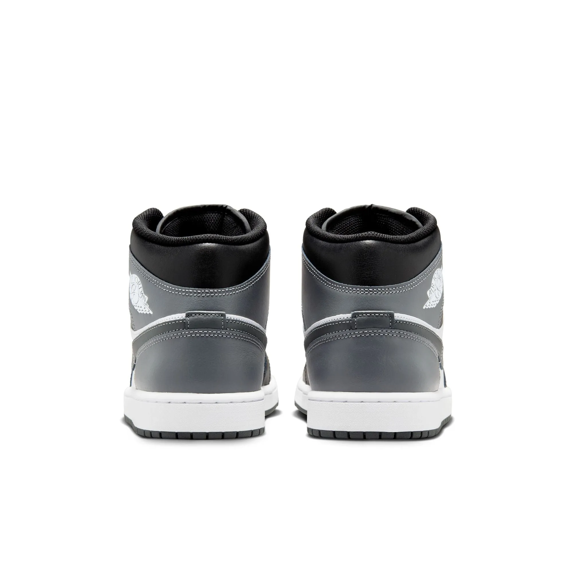 MENS AIR JORDAN 1 MID (BLACK/IRON GREY/WHITE)