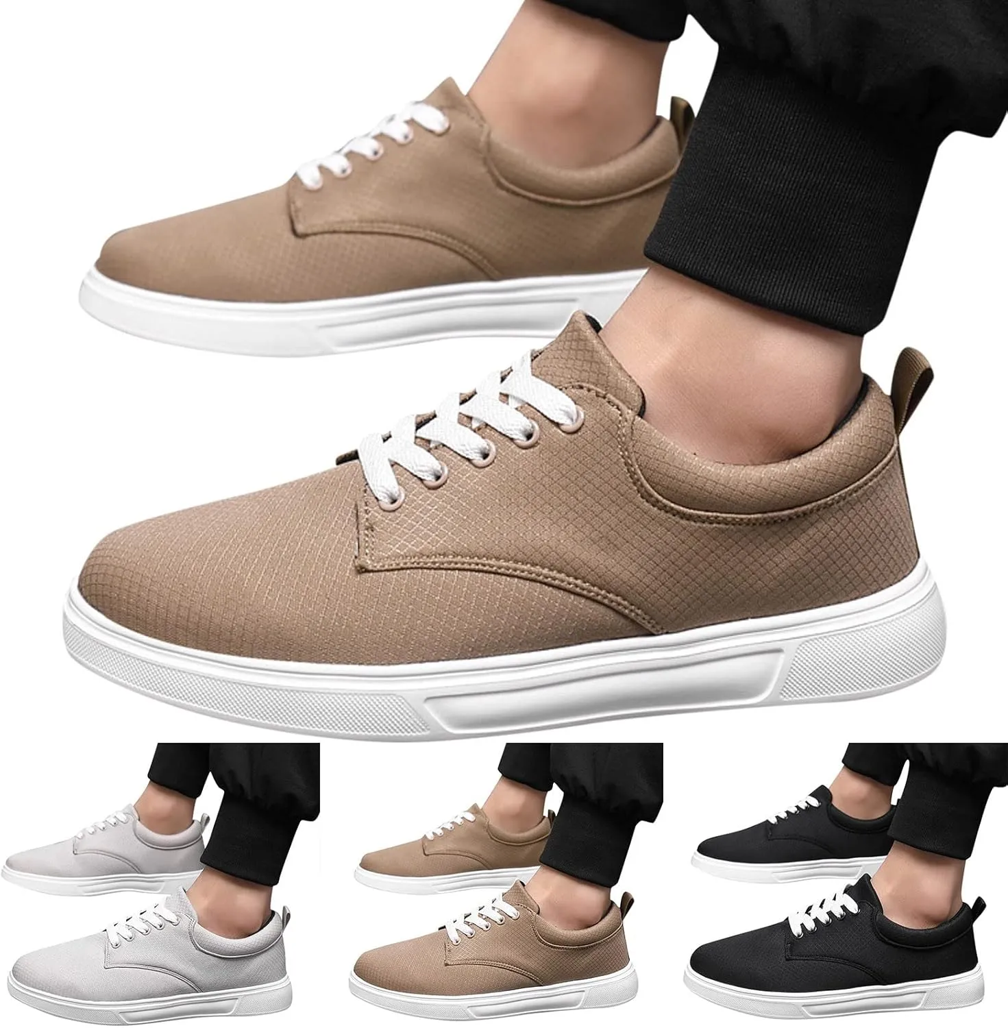 Men's Arch Support Insole Shoes Breathable Casual Comfortable Walking Sneaker Hook and Loop Orthopedic Sneakers