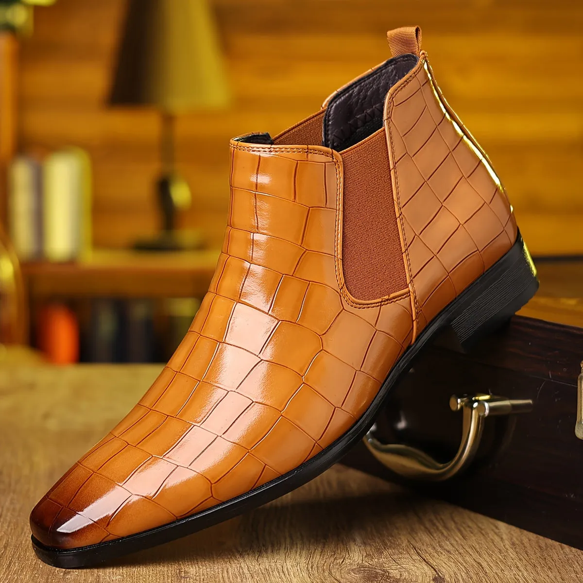 Men's Dress Boots For Formal Events | Plus Size Chlesea Non Slip Comfortable