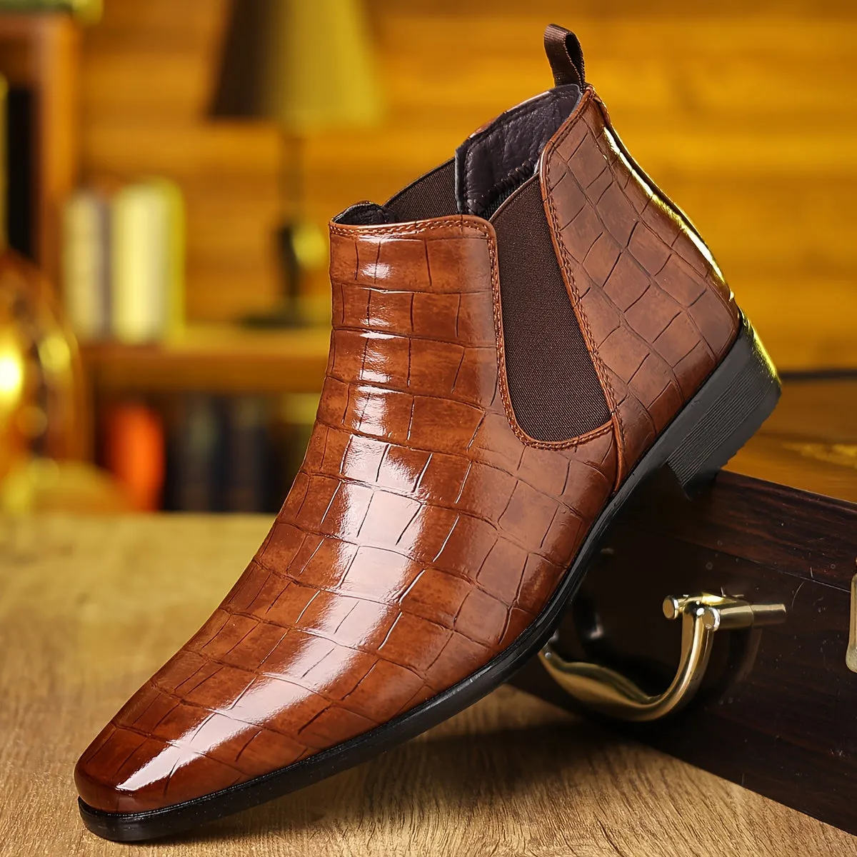 Men's Dress Boots For Formal Events | Plus Size Chlesea Non Slip Comfortable