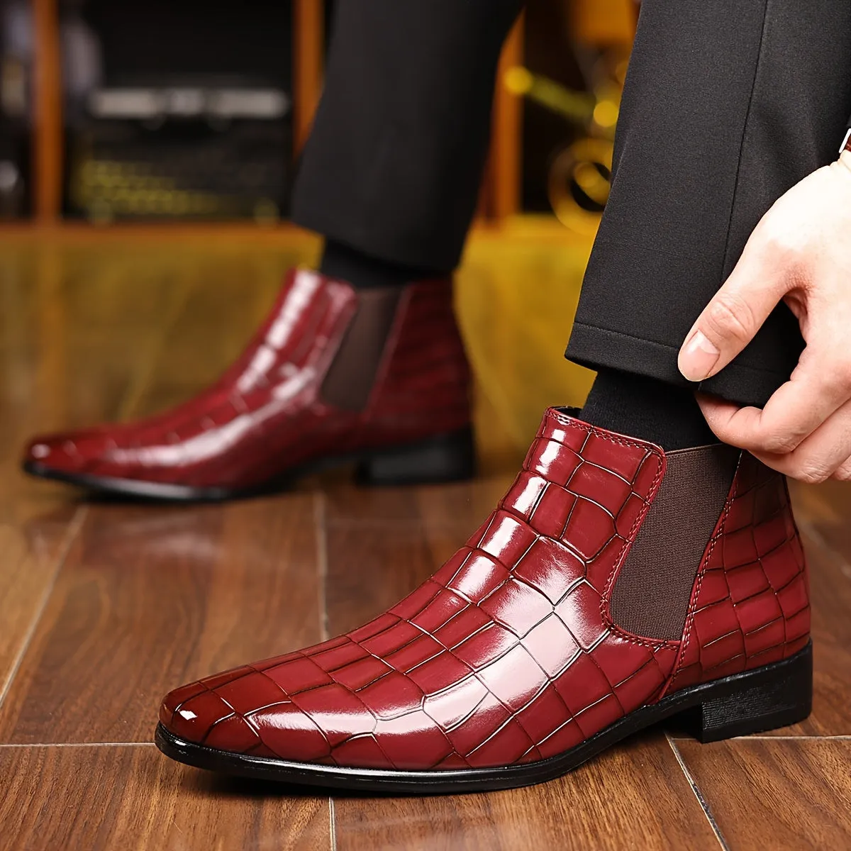 Men's Dress Boots For Formal Events | Plus Size Chlesea Non Slip Comfortable