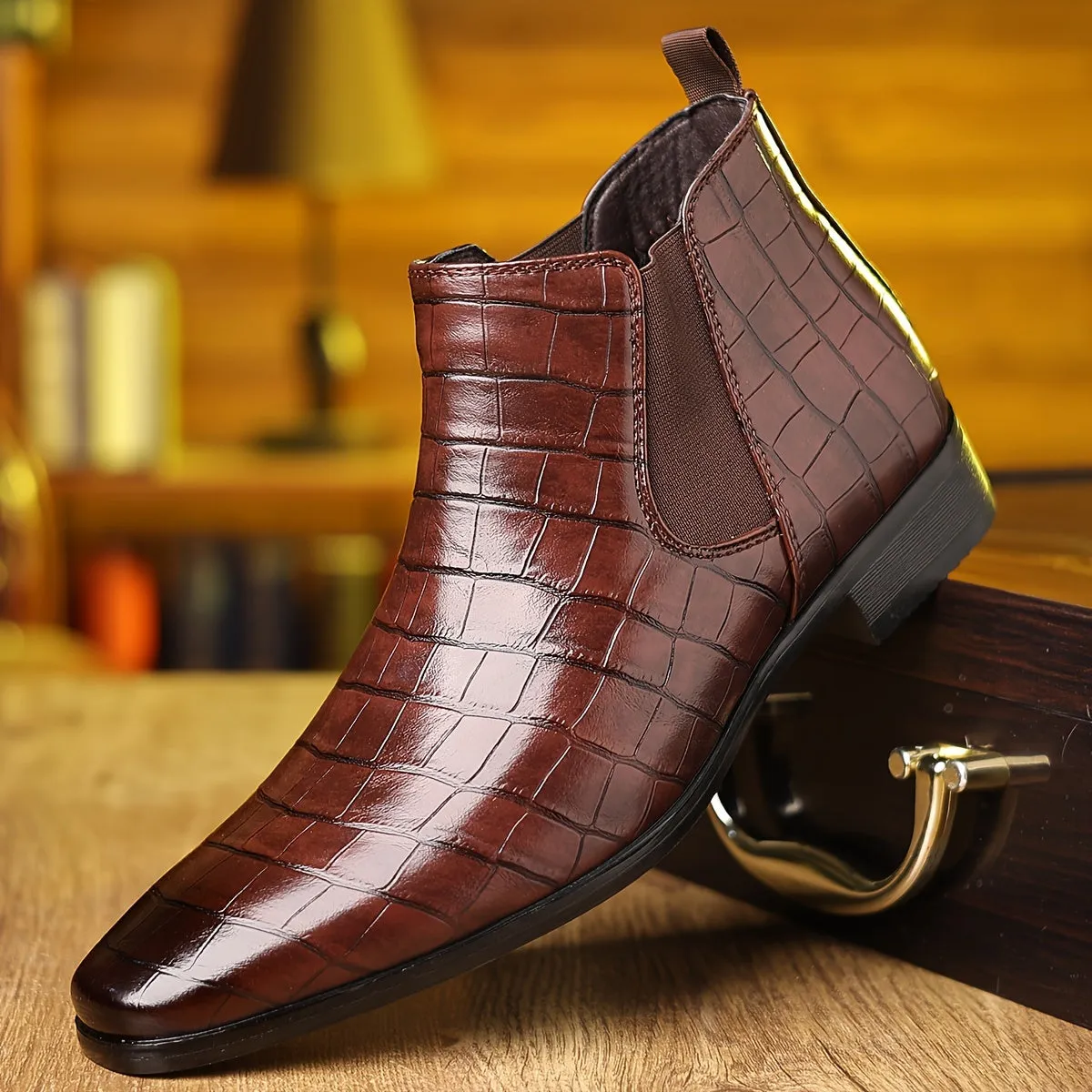 Men's Dress Boots For Formal Events | Plus Size Chlesea Non Slip Comfortable