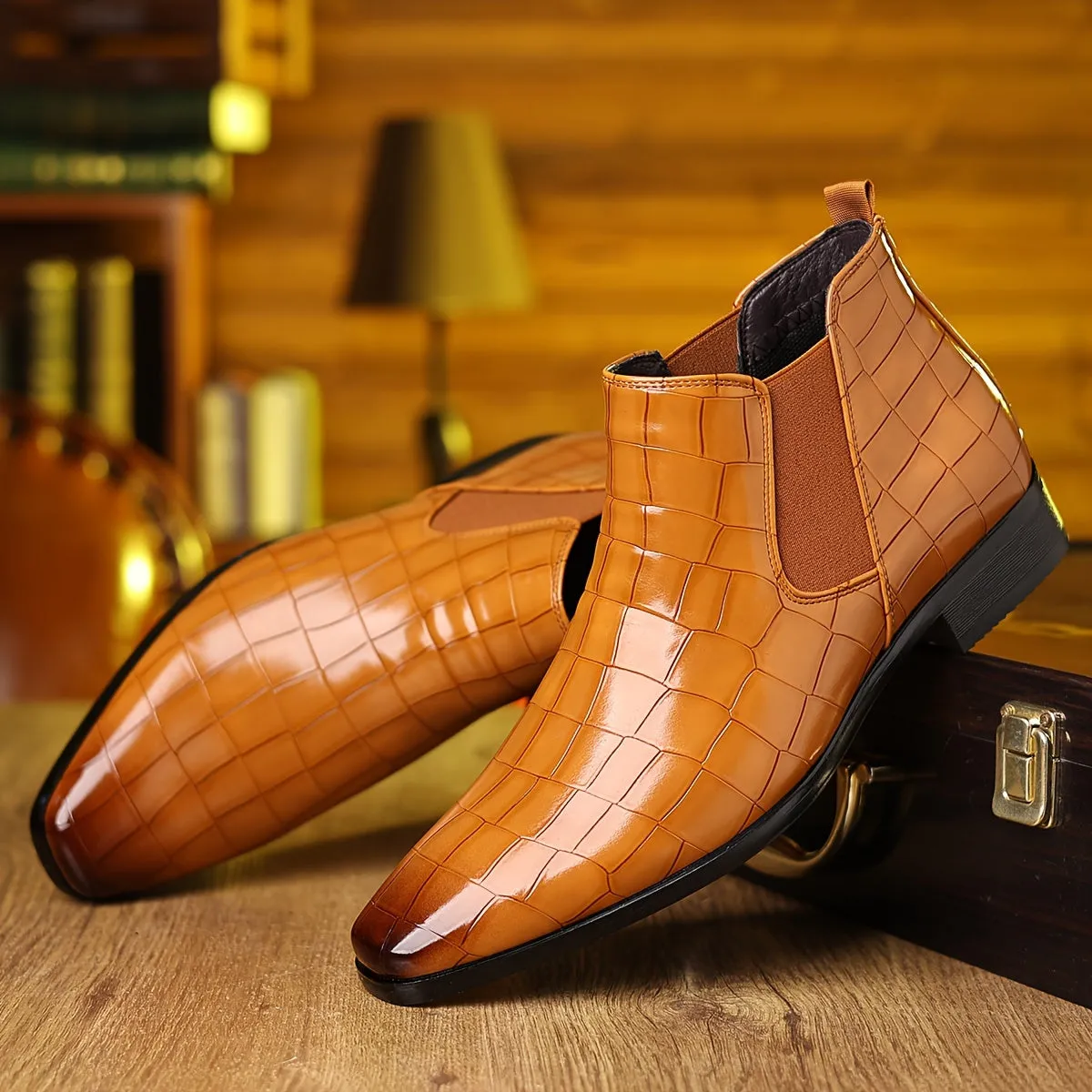 Men's Dress Boots For Formal Events | Plus Size Chlesea Non Slip Comfortable