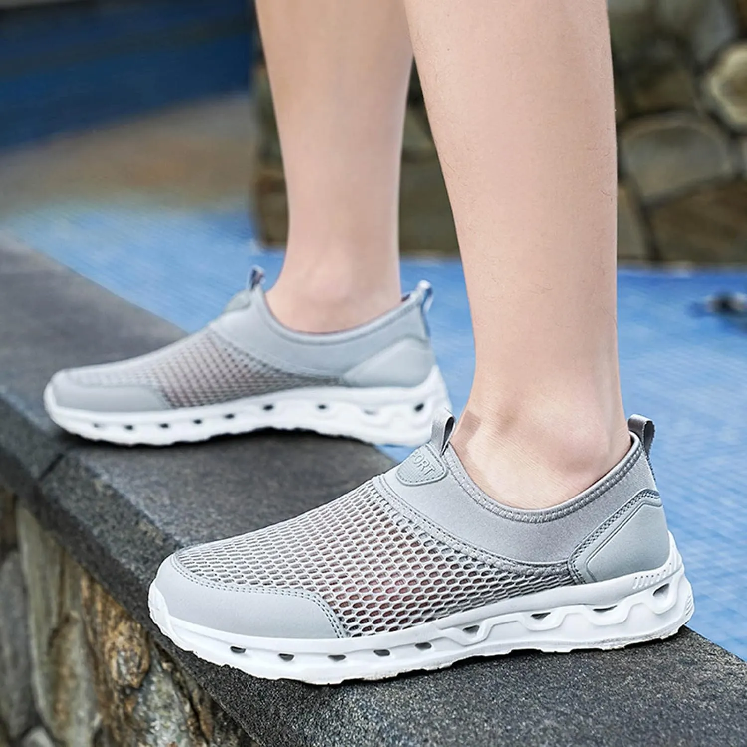 Men's Non Slip Barefoot Minimalist Shoes Breathable Casual Comfortable Walking Sneaker Memory Foam Hiking Shoes