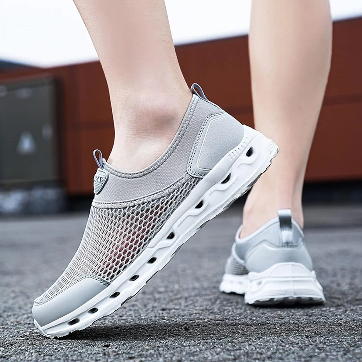 Men's Non Slip Barefoot Minimalist Shoes Breathable Casual Comfortable Walking Sneaker Memory Foam Hiking Shoes