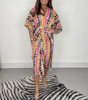 Missimi - Printed v-neck dress