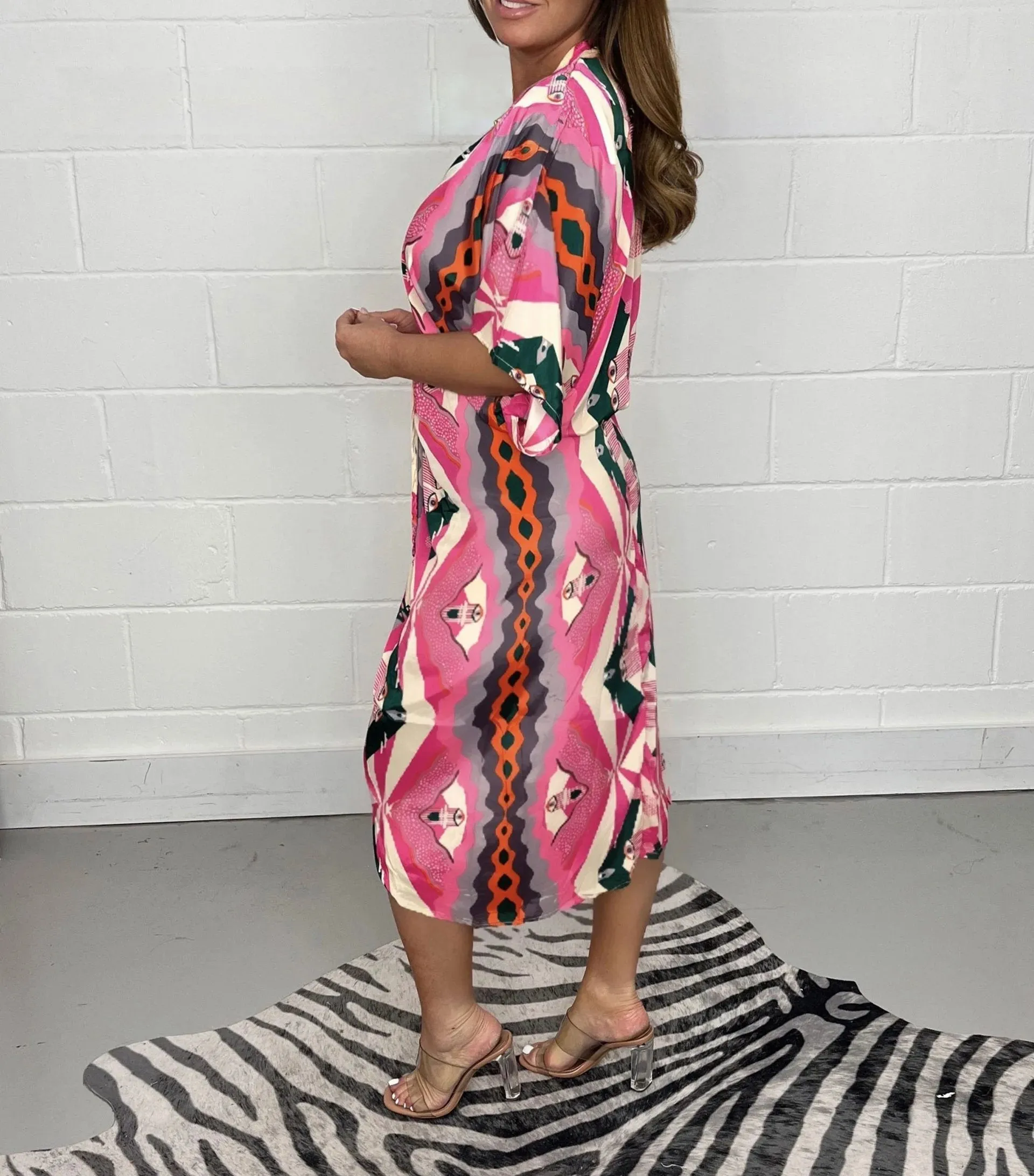 Missimi - Printed v-neck dress