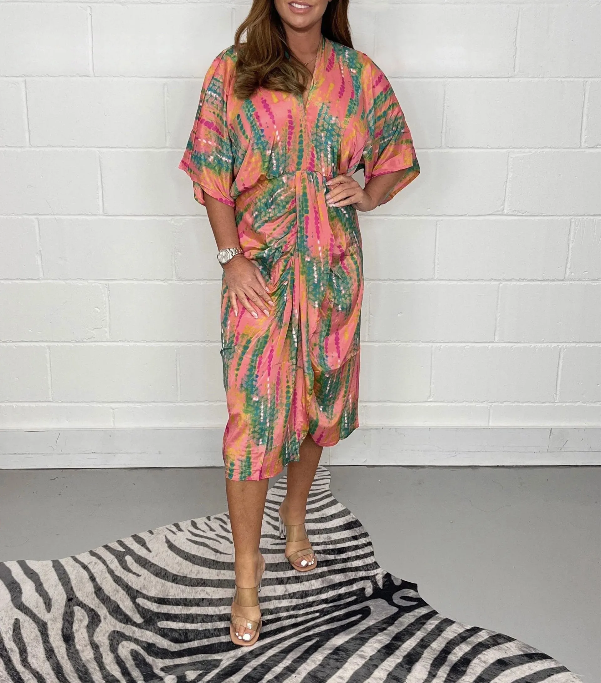 Missimi - Printed v-neck dress