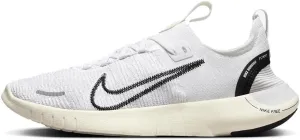 Nike Free RN NN Women's Road Running Shoes (DX6482-100, White/Coconut Milk/Photon Dust/Black) Size 6.5