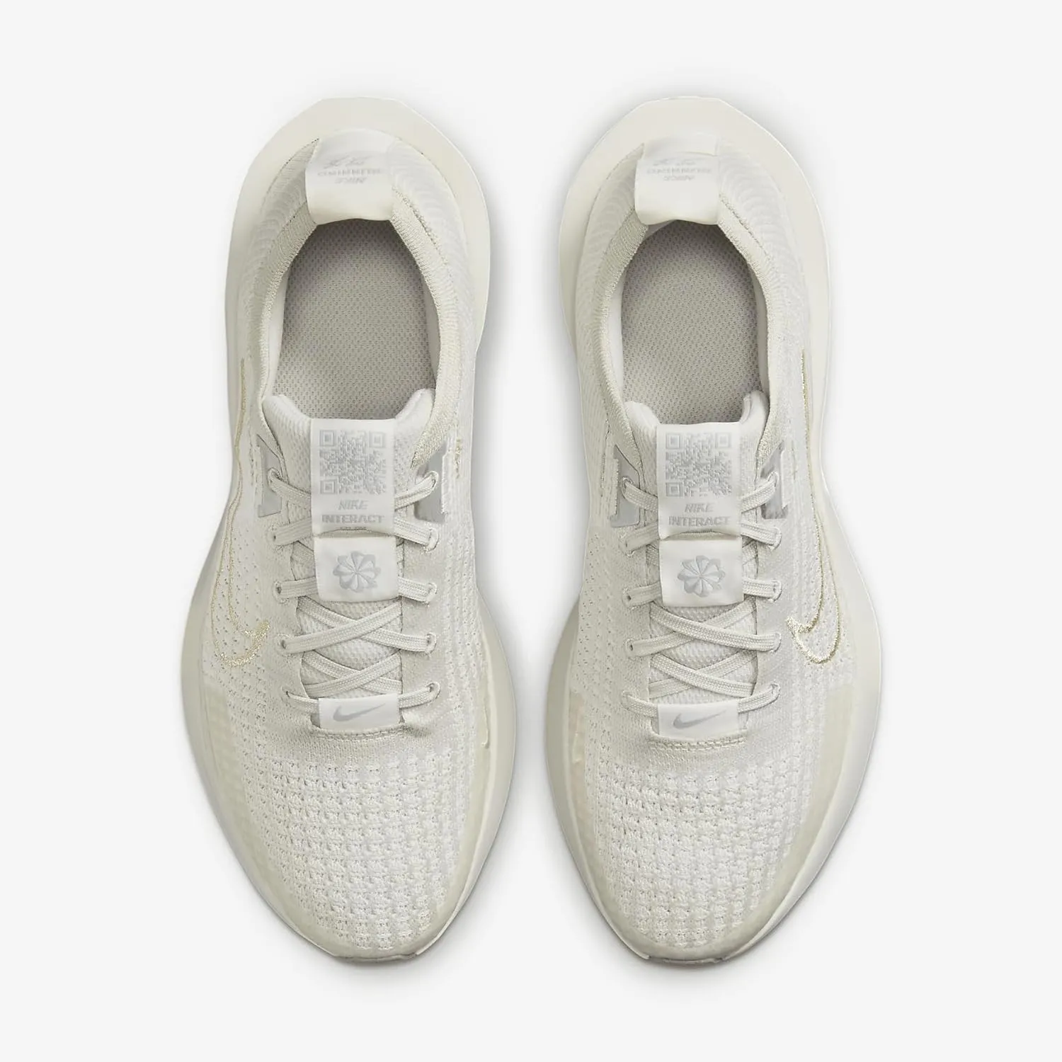 Nike Interact Run Women's Road Running Shoes (FD2292-009, Light Bone/Sail/Phantom/Metallic Gold)