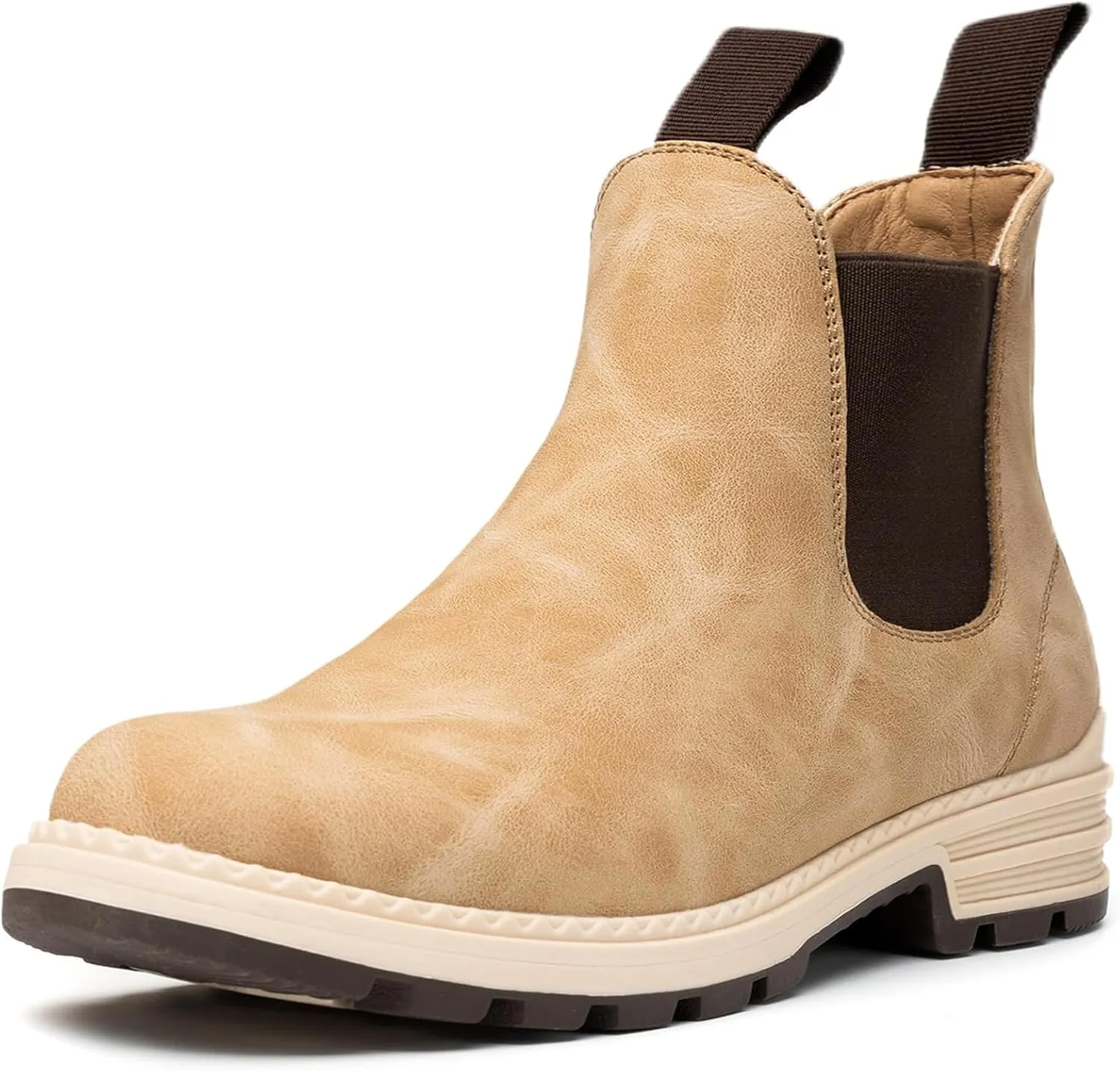 Outdoor Chelsea Hiking Boots For Women, Womens Slip On Work Shoes Waterproof, Non Slip Ankle Booties for Women Low Heel